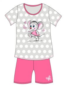PIŻAMA GIRL KIDS KR 787/41 HAPPY MOUSE